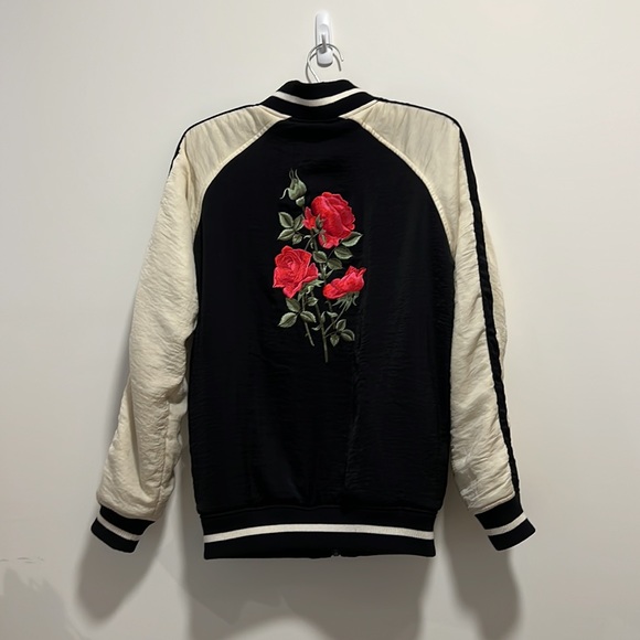 Capulet Silk Bomber with Rose Embroidery XS - Picture 7 of 14